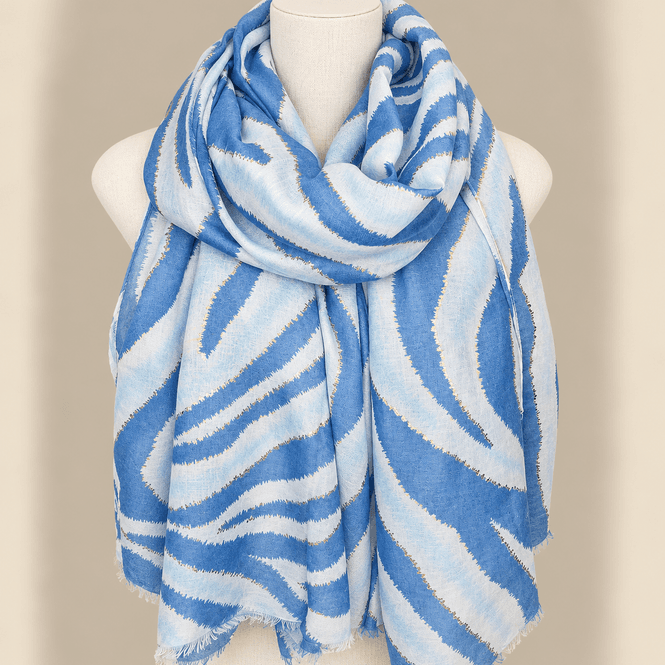 Hovedbilde 112974 Vanlig skjerf viscose - blå