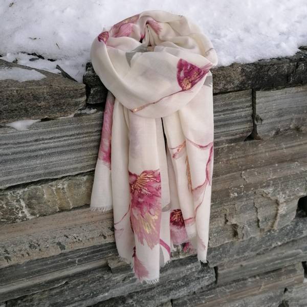 Bilde av 2697 rose  viscose/bomull skjerf
