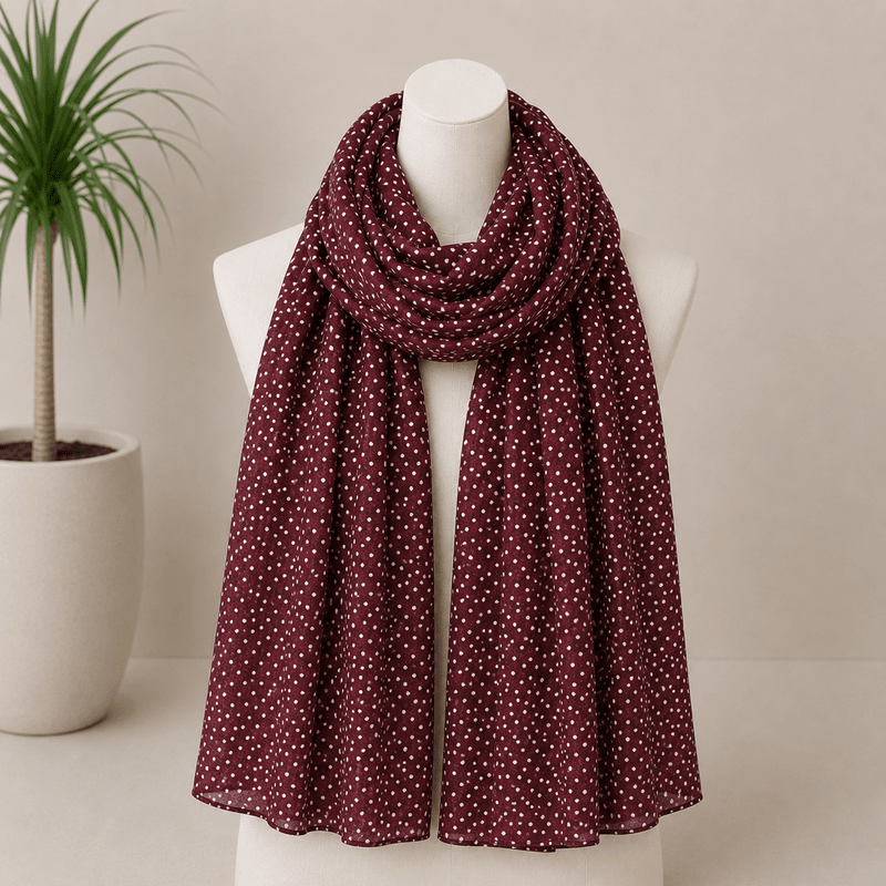 C309 Skjerf viscose  - burgunder