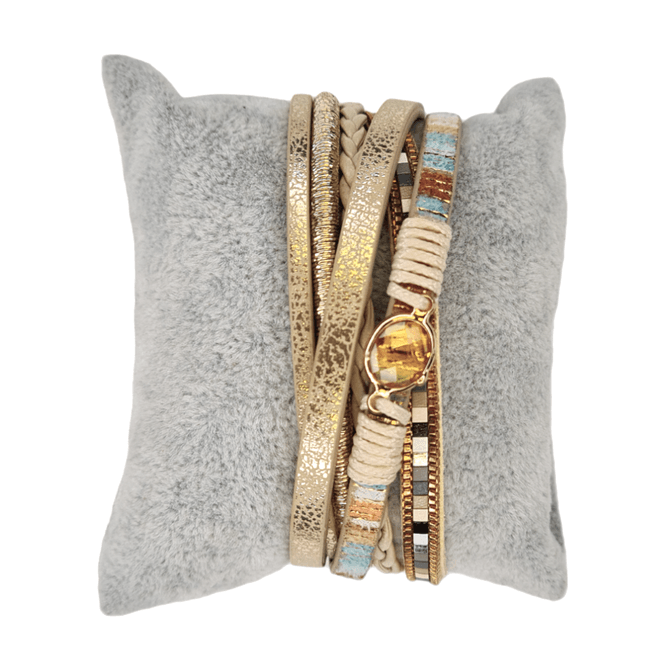 Hovedbilde Armbånd beige/gull 2122