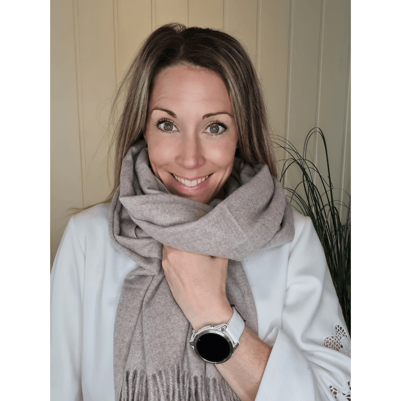 412 Ensfarget skjerf i viscose - mud