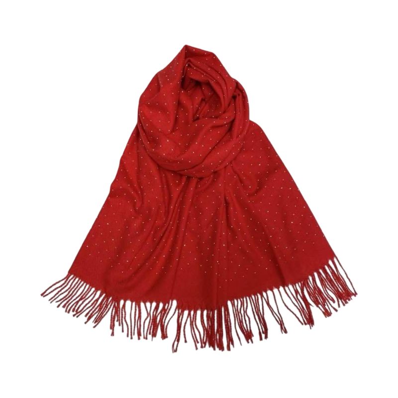 RE-X15 Skjerf mellomtykk viscose - burgunder/rød