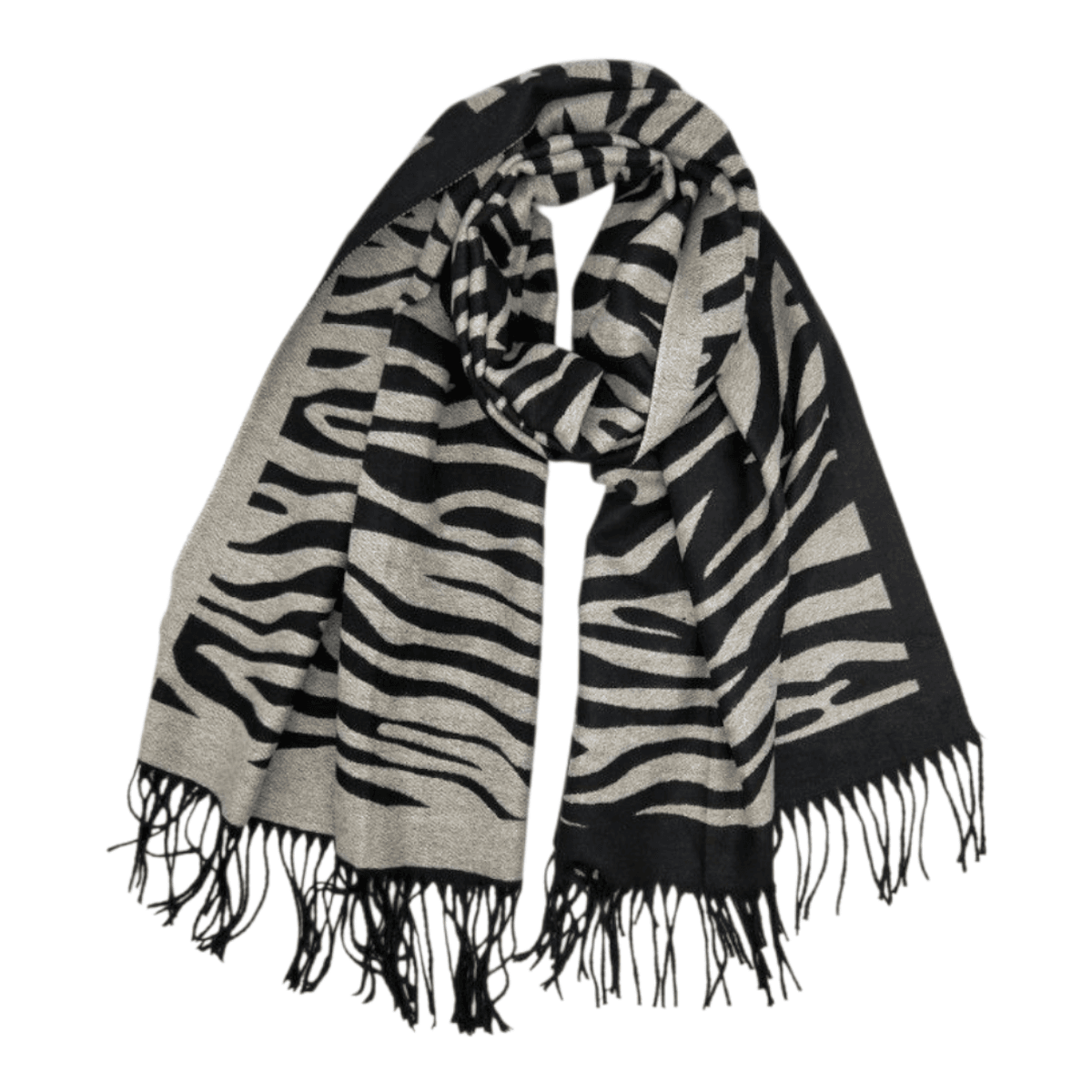 WJL-2595 Skjerf ullmix  - sort KUN 1STK 