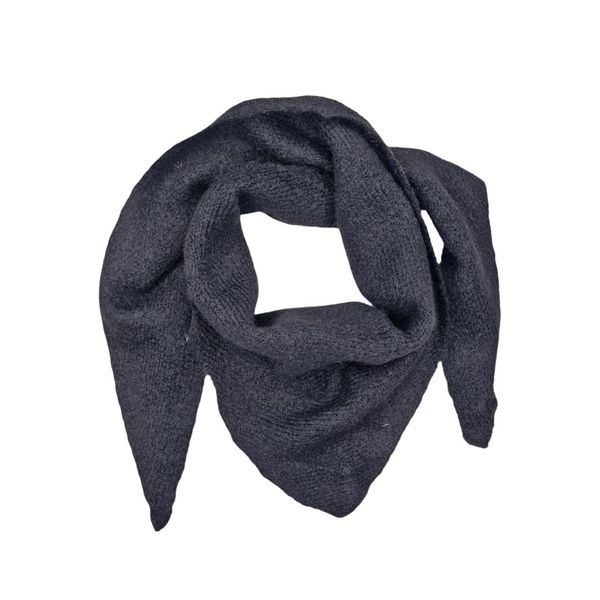 Hovedbilde ZY1807  Lite trekantskjerf ullmix  - sort