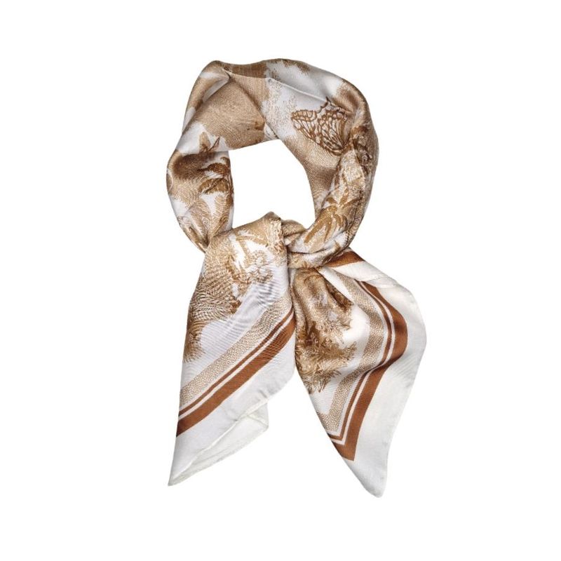 RE-JS48 Lite skjerf silke/viscose - brun