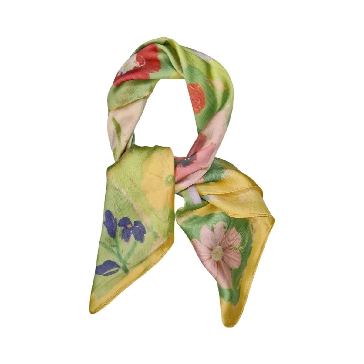 09636 Lite skjerf silkelook - gul