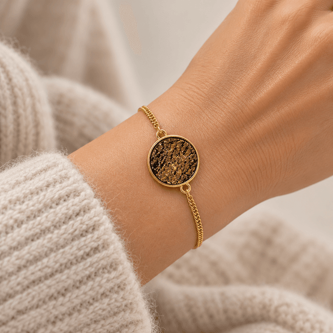 Hovedbilde Armbånd sort/gull 2721