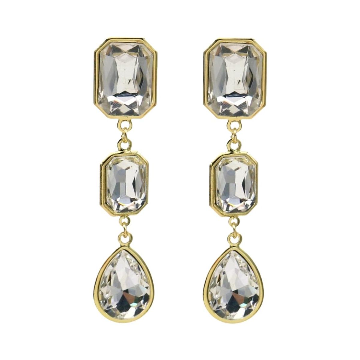 E1145-004G Ørepynt bling - gullfarget