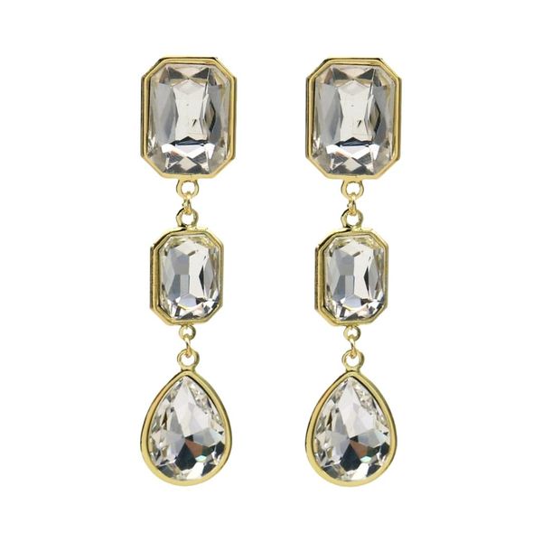 Hovedbilde E1145-004G Ørepynt bling - gullfarget