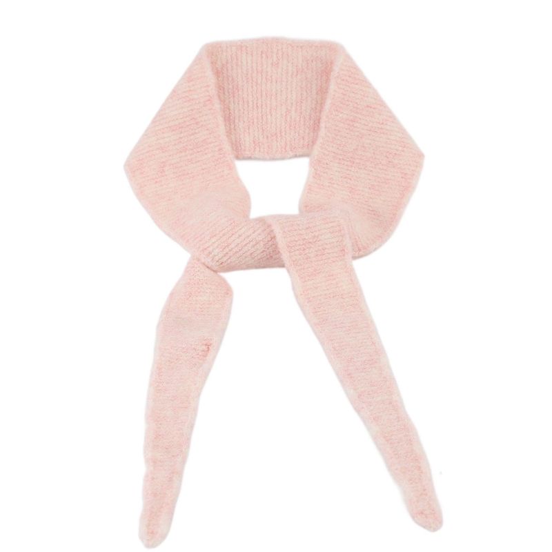 ZY1607  Lite skjerf ullmix - lys rosa