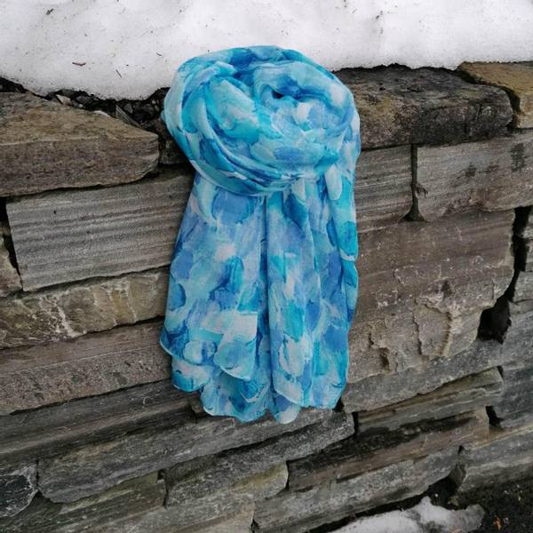 Bilde av 112452 blue viscose skjerf