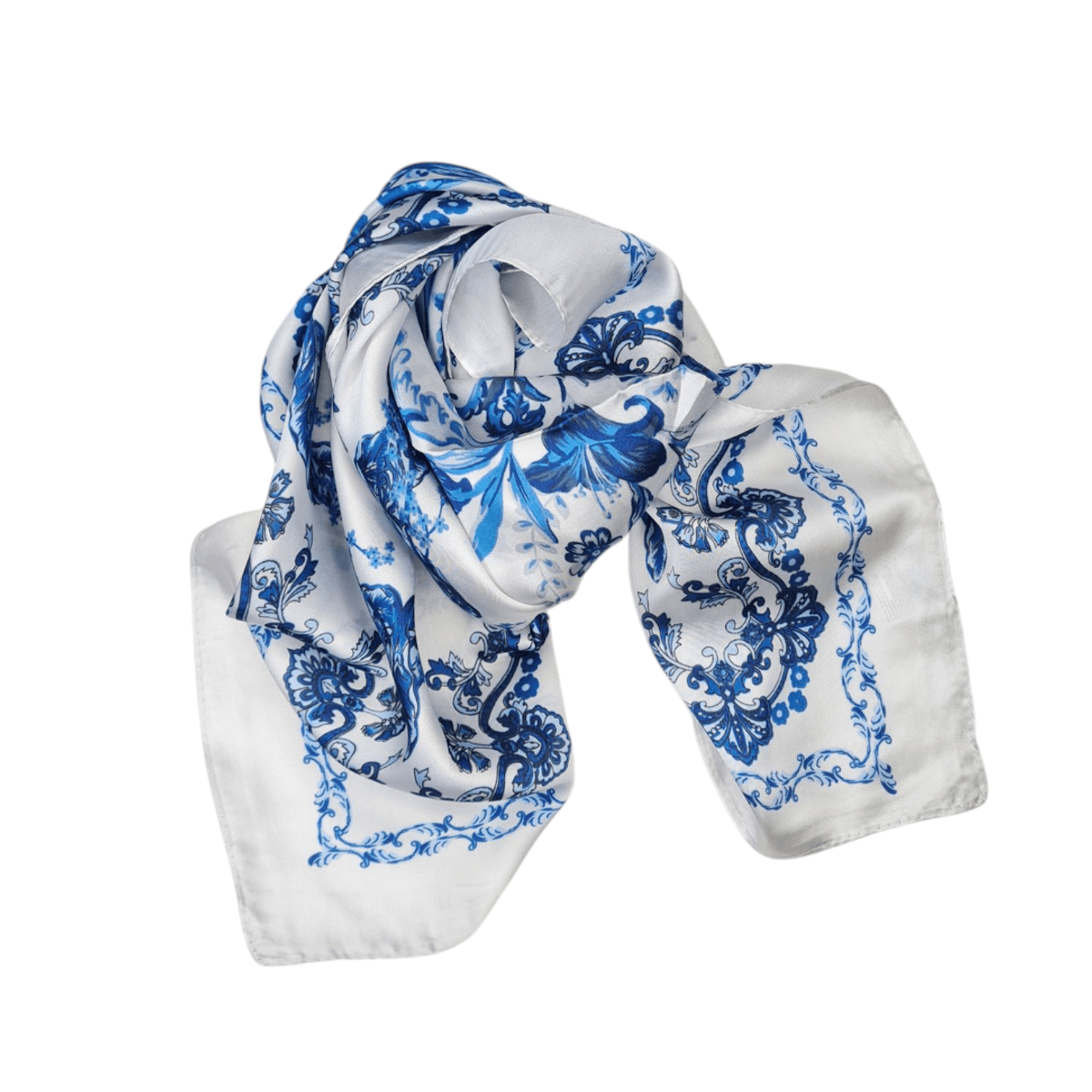 RE-JS07  Lite skjerf silkemix - blå