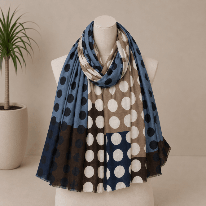 Hovedbilde RE-J211 Skjerf viscose  - blå