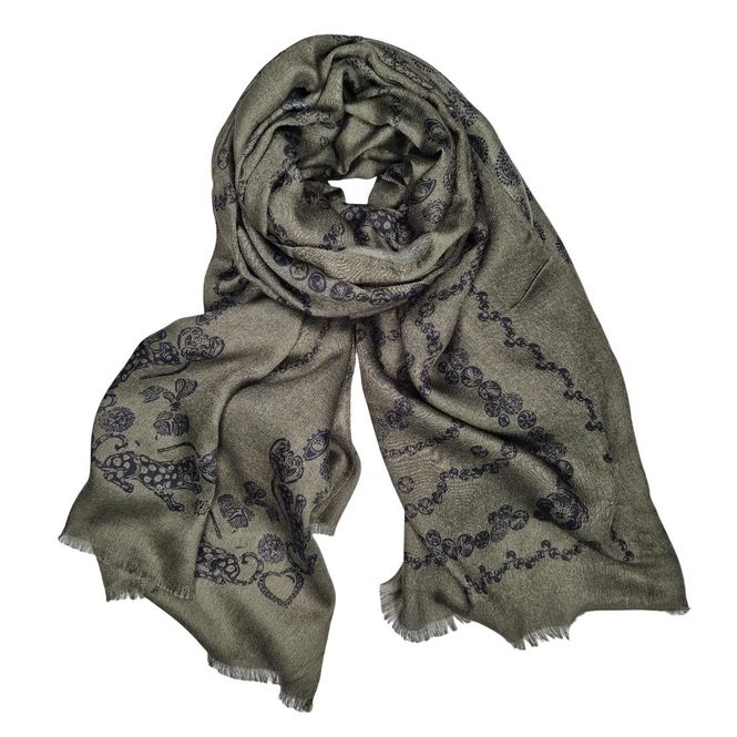Hovedbilde RE-J107 Skjerf viscose - army grønn