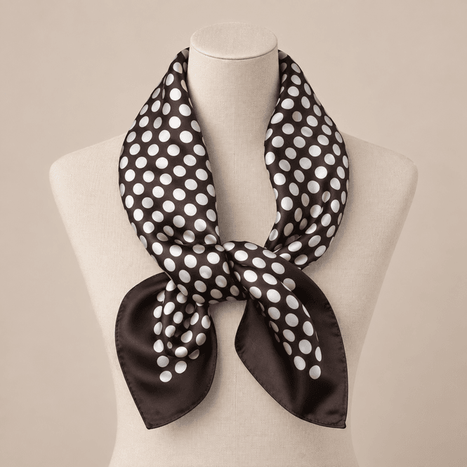 Hovedbilde FJ71 Lite skjerf polka - brun