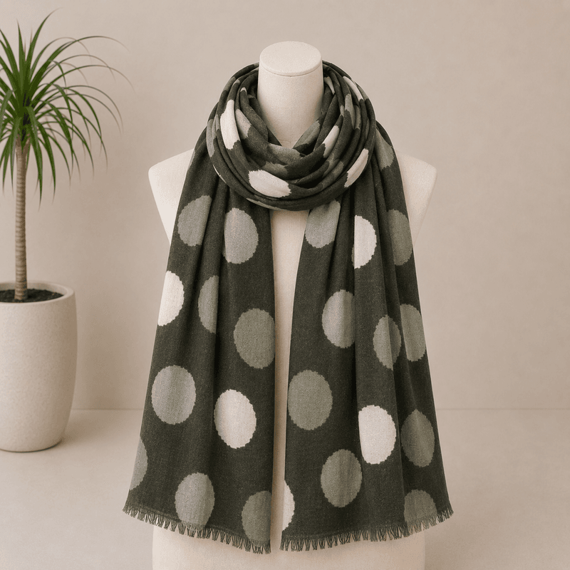 RE-J197 Skjerf viscose  - grønn army