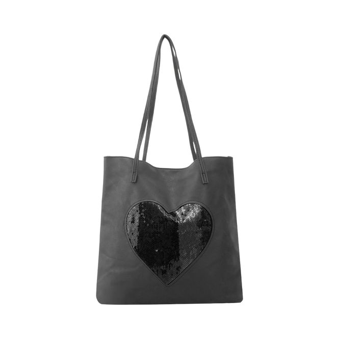 Hovedbilde  Shopper m/hjerte - sort