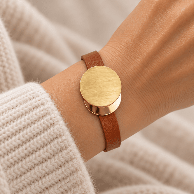 Hovedbilde Armbånd brun/gull 2704